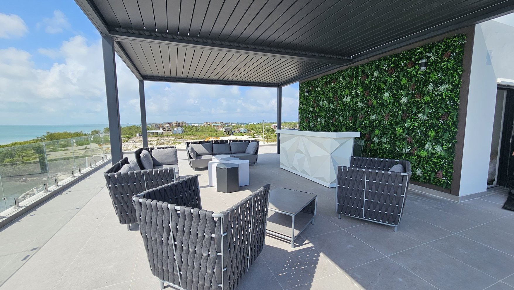 Rooftop lounge and pergola