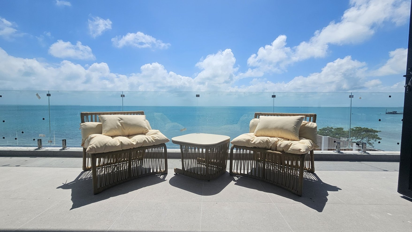 Seaview terrace seating